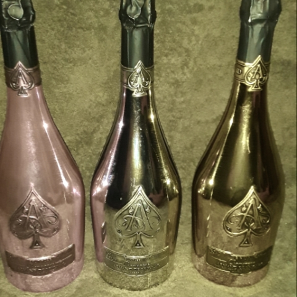 Ace of Spades by Armand de Brignac Champagne Bottles.